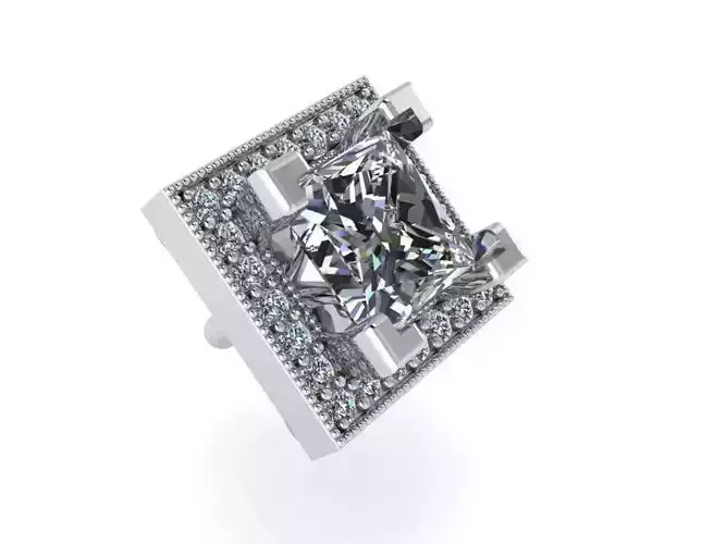 Square Diamond Earring 2191