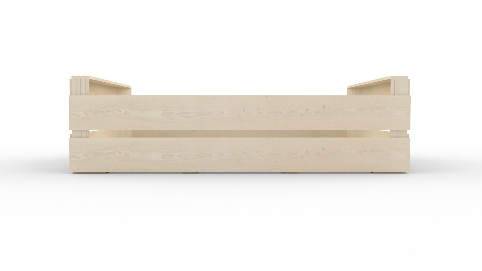 Wooden fruit box Free 3D model_2