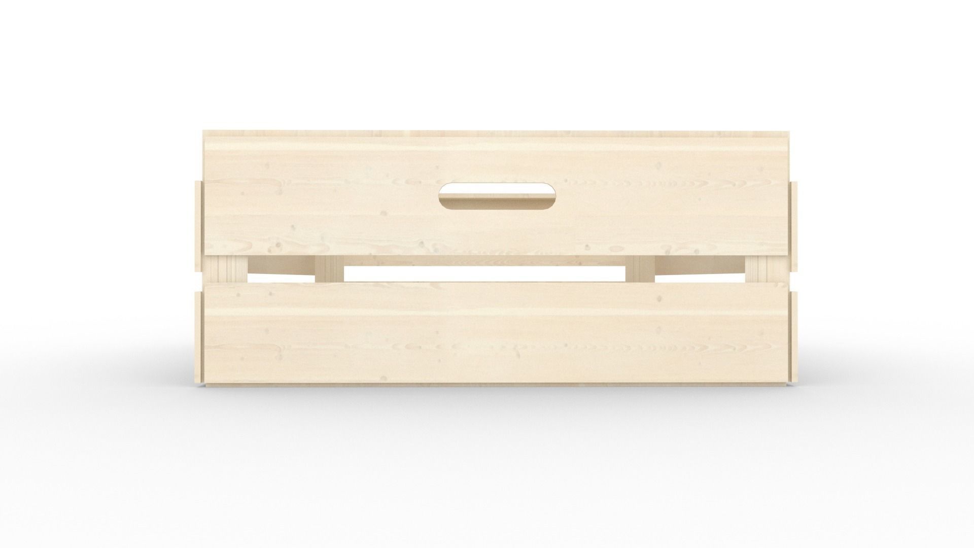 Wooden fruit box Free 3D model_3