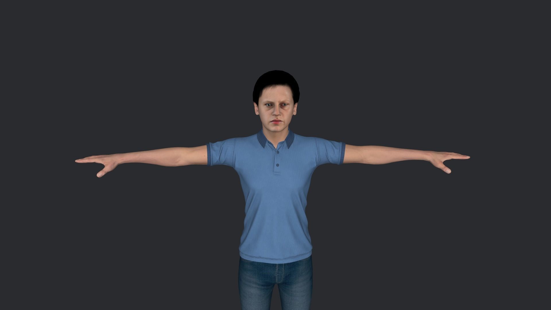 John Connor Hyper Realistic Full Body Rigged Character 3D model_17
