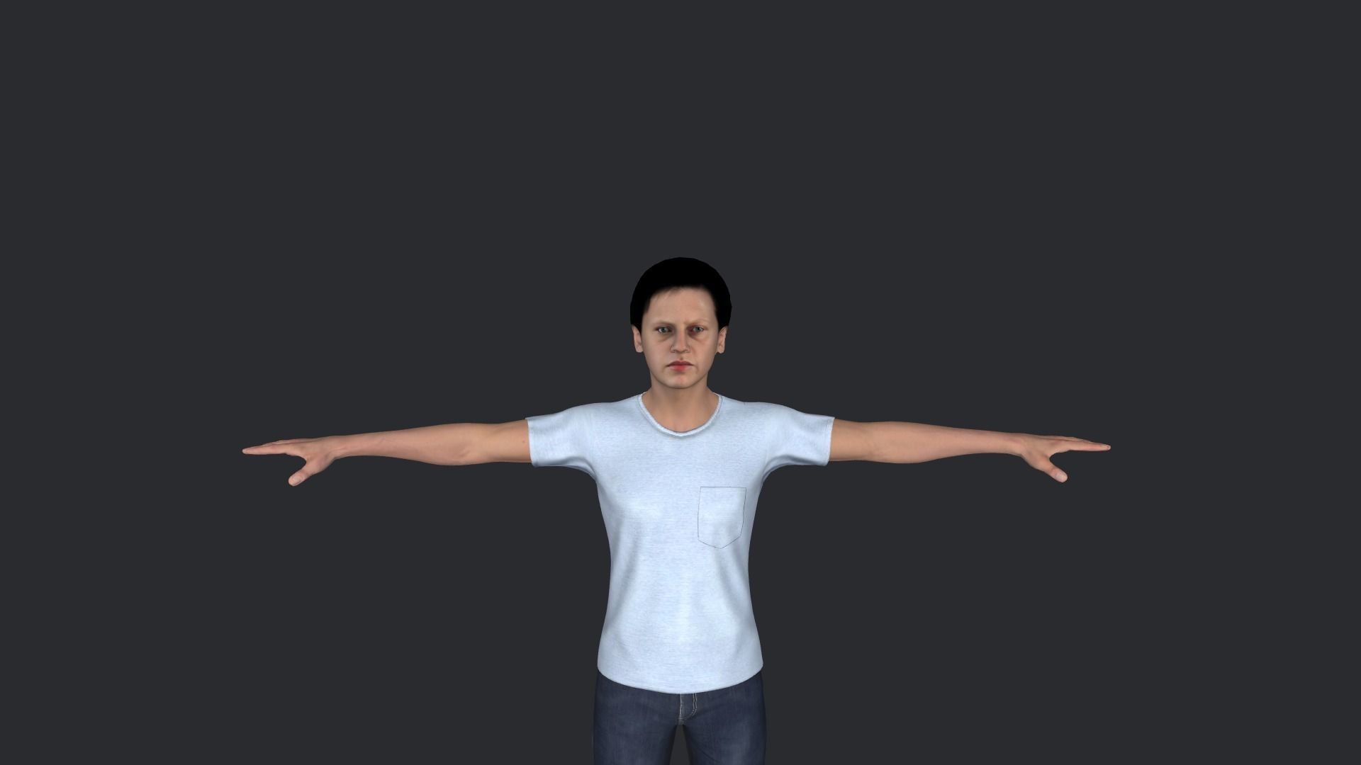 John Connor Hyper Realistic Full Body Rigged Character 3D model_6