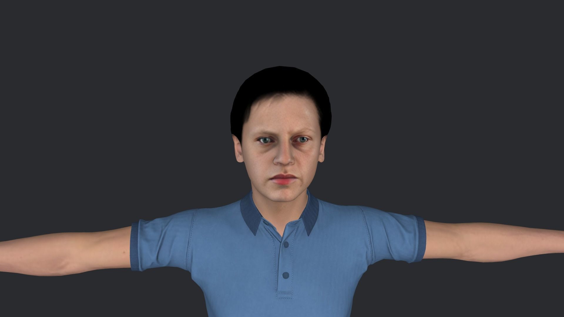 John Connor Hyper Realistic Full Body Rigged Character 3D model_16