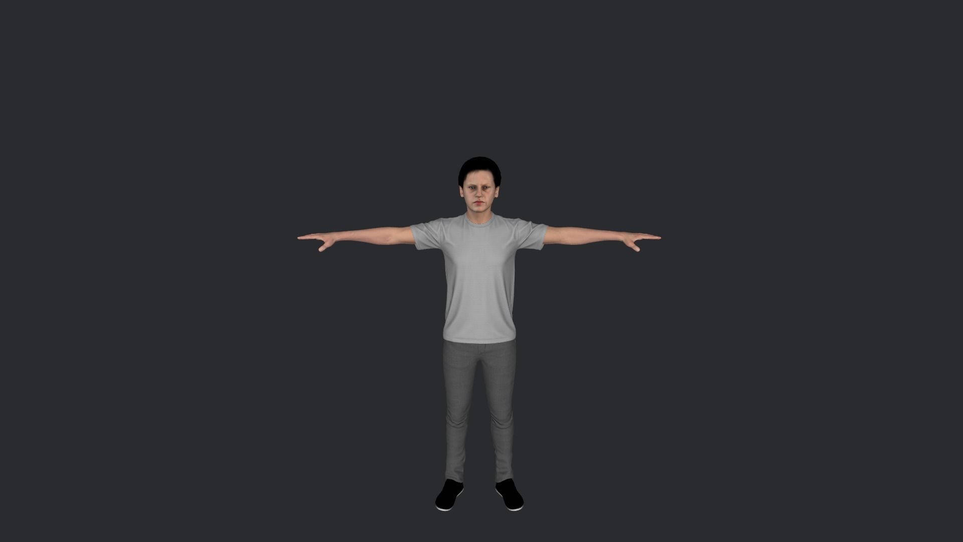 John Connor Hyper Realistic Full Body Rigged Character 3D model_24