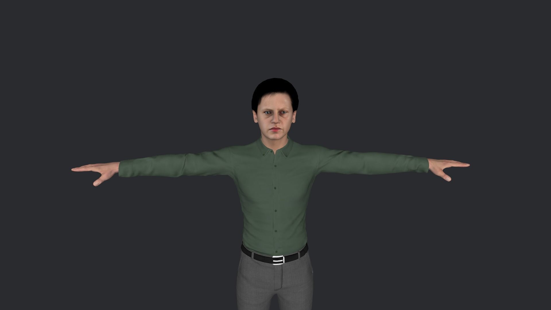 John Connor Hyper Realistic Full Body Rigged Character 3D model_32