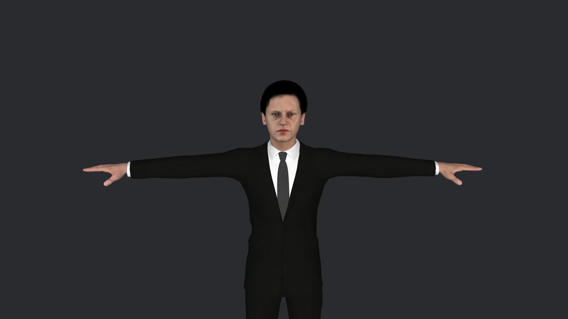 John Connor Hyper Realistic Full Body Rigged Character 3D model_1