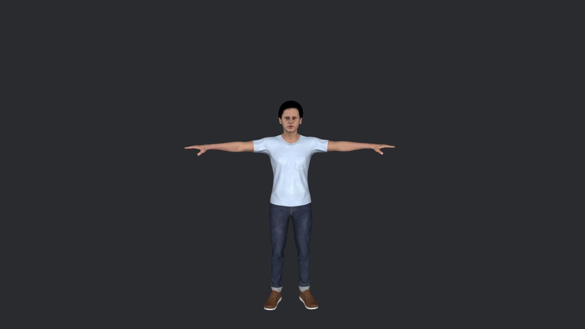John Connor Hyper Realistic Full Body Rigged Character 3D model_7