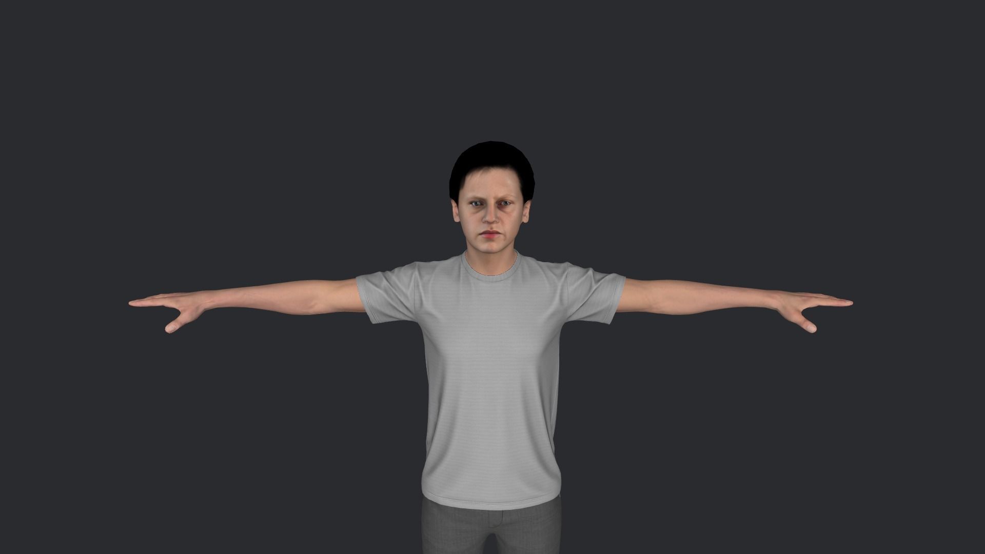 John Connor Hyper Realistic Full Body Rigged Character 3D model_22