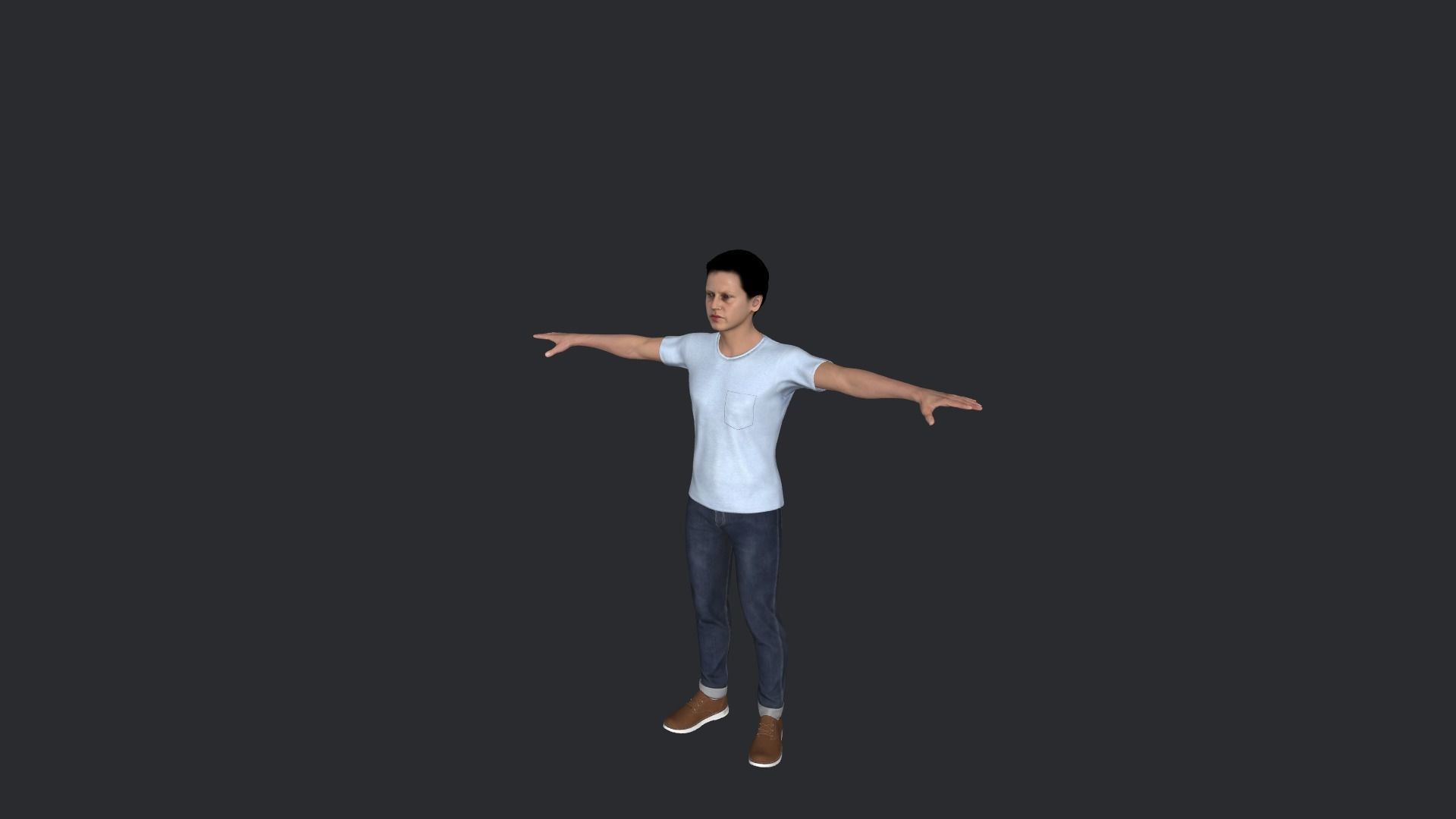 John Connor Hyper Realistic Full Body Rigged Character 3D model_8