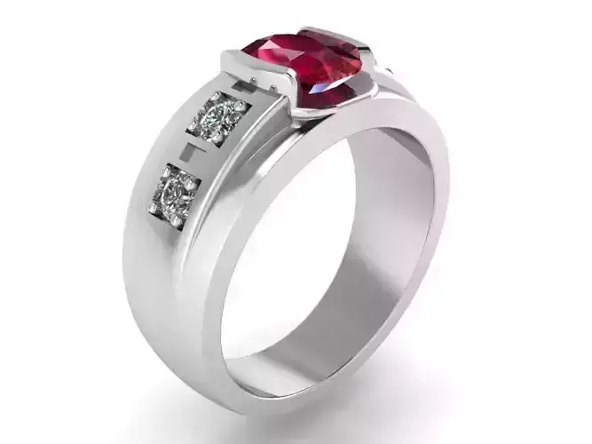 Oval Half Bezel Ring 2195