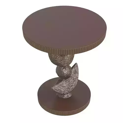 Corbin bronze side table half moon 3D model