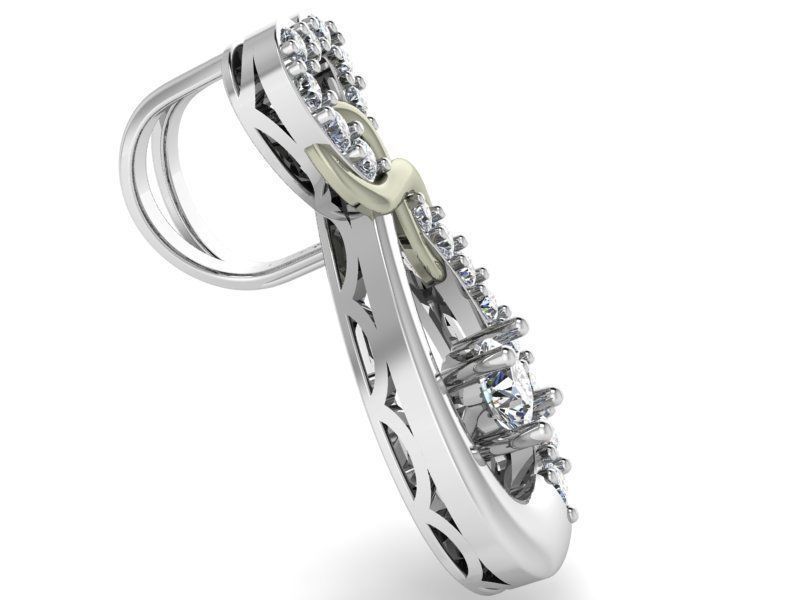 Pear Heart Pendant 2202 3D print model_3