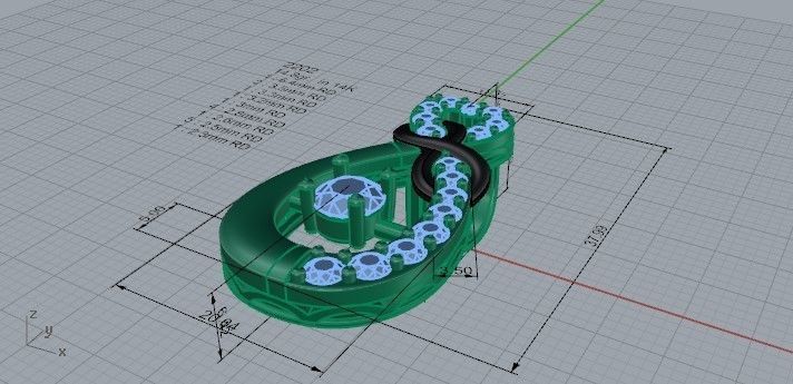 Pear Heart Pendant 2202 3D print model_5