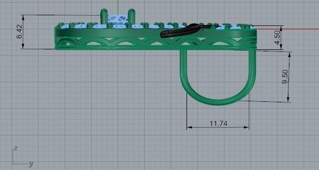 Pear Heart Pendant 2202 3D print model_7