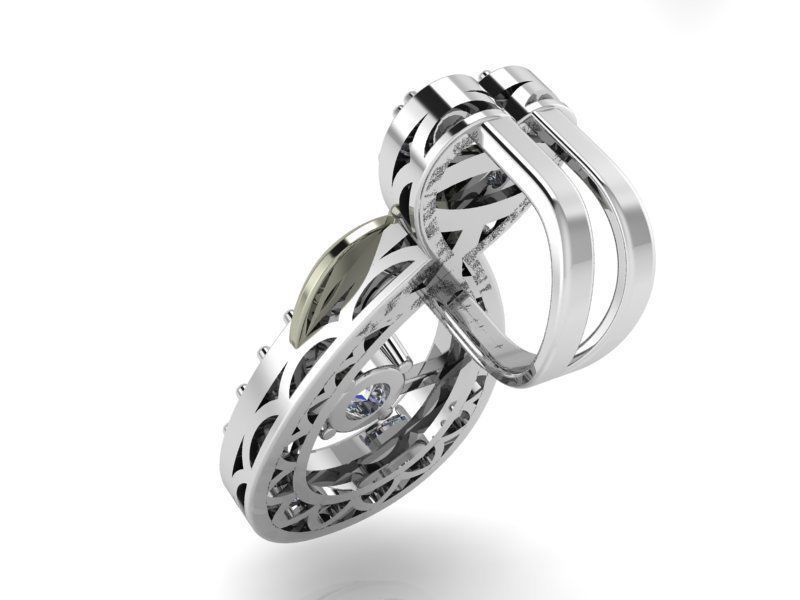 Pear Heart Pendant 2202 3D print model_2