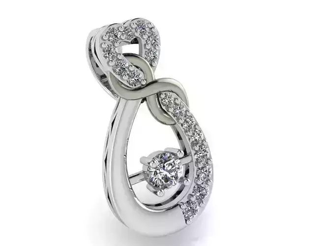 Pear Heart Pendant 2202