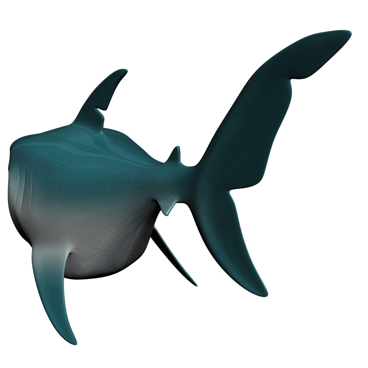 Cartoon Shark Rigged Low-poly 3D model_2