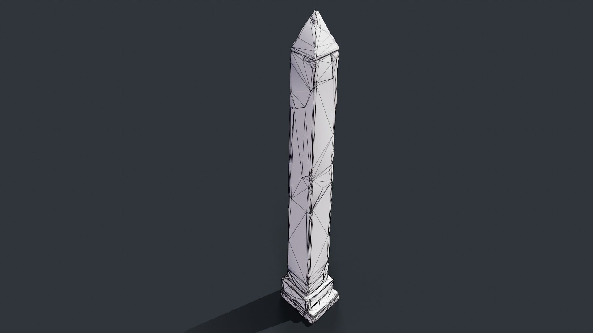 Obelisk Low-poly 3D model_7