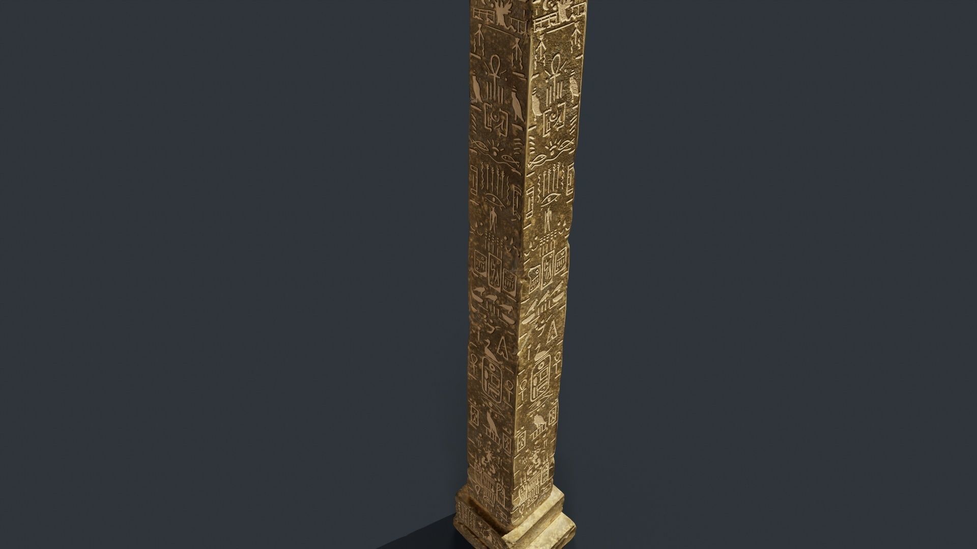 Obelisk Low-poly 3D model_4