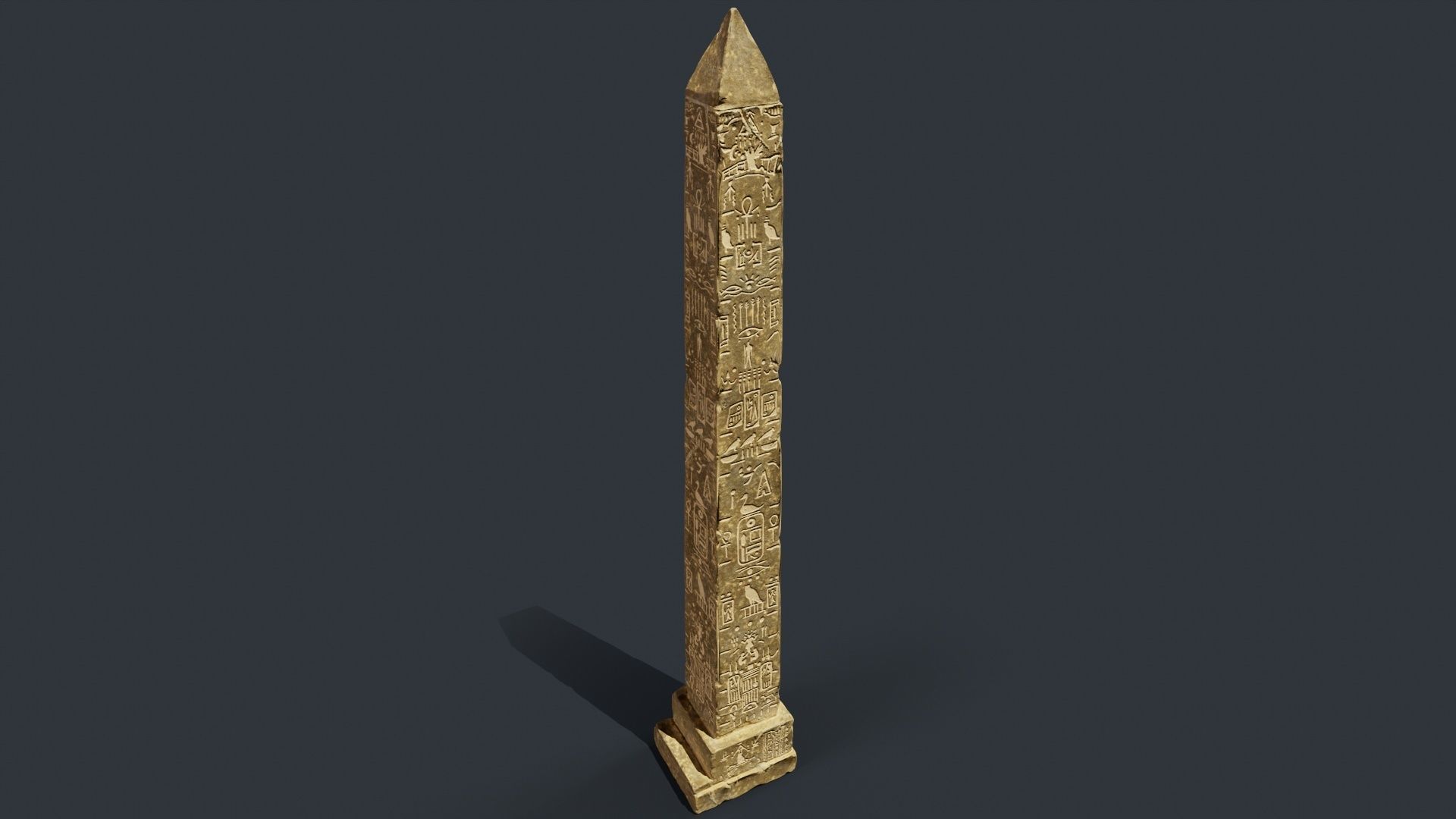 Obelisk Low-poly 3D model_5