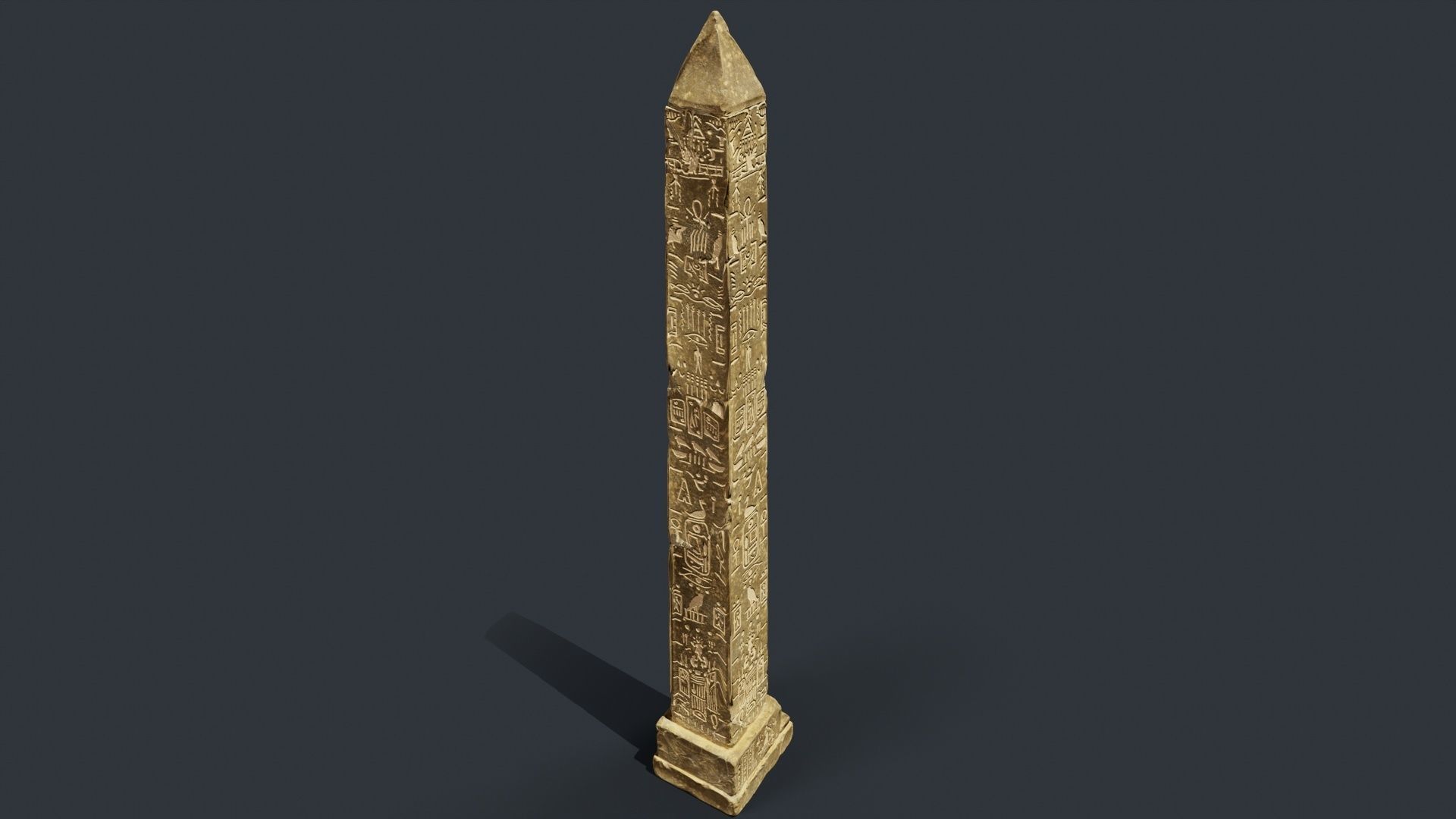 Obelisk Low-poly 3D model_6