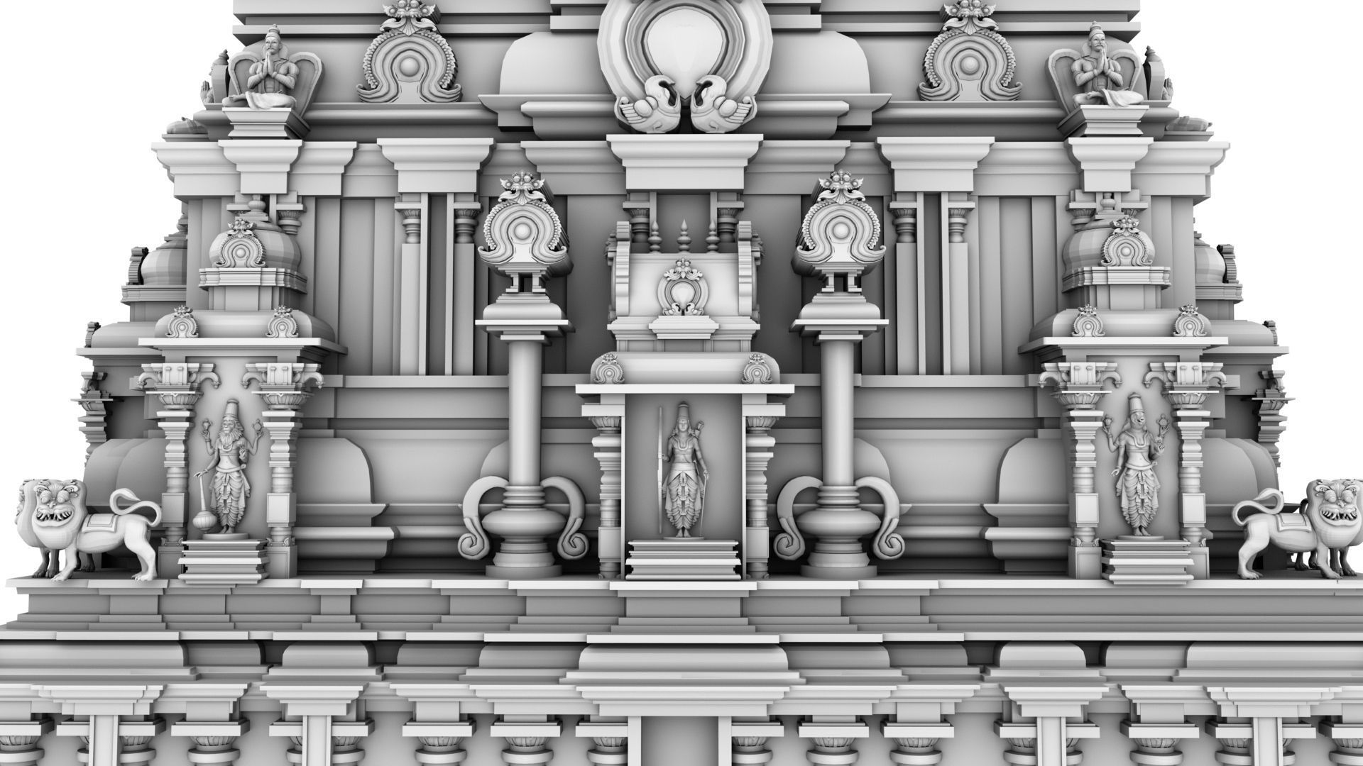hindu temple 3D model_7