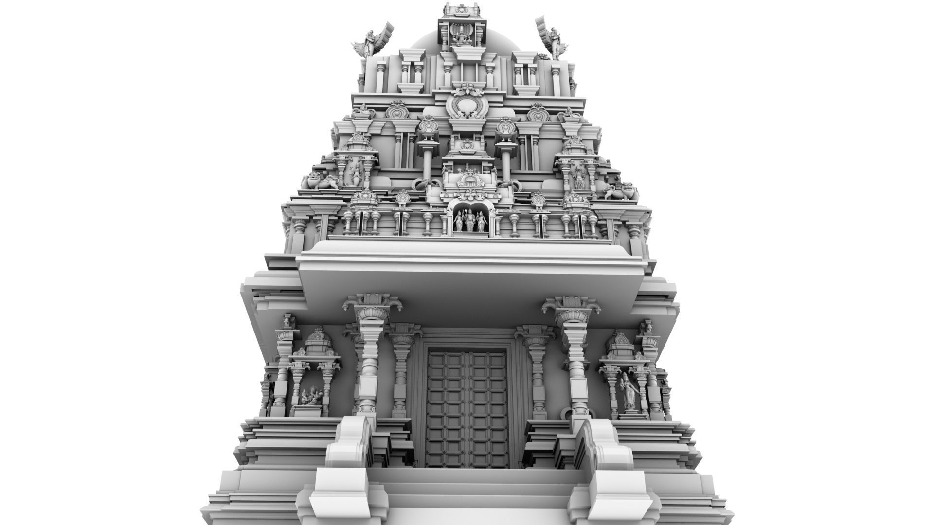 hindu temple 3D model_16