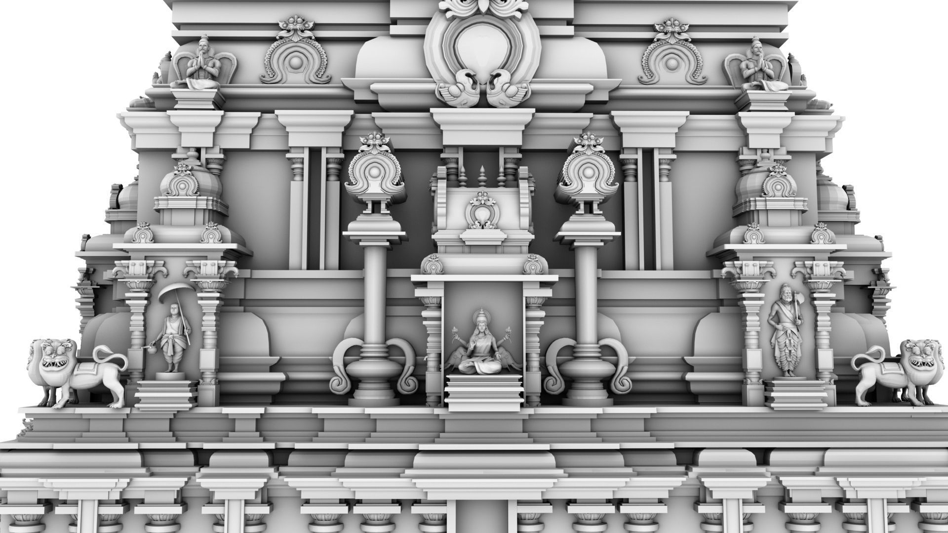 hindu temple 3D model_5
