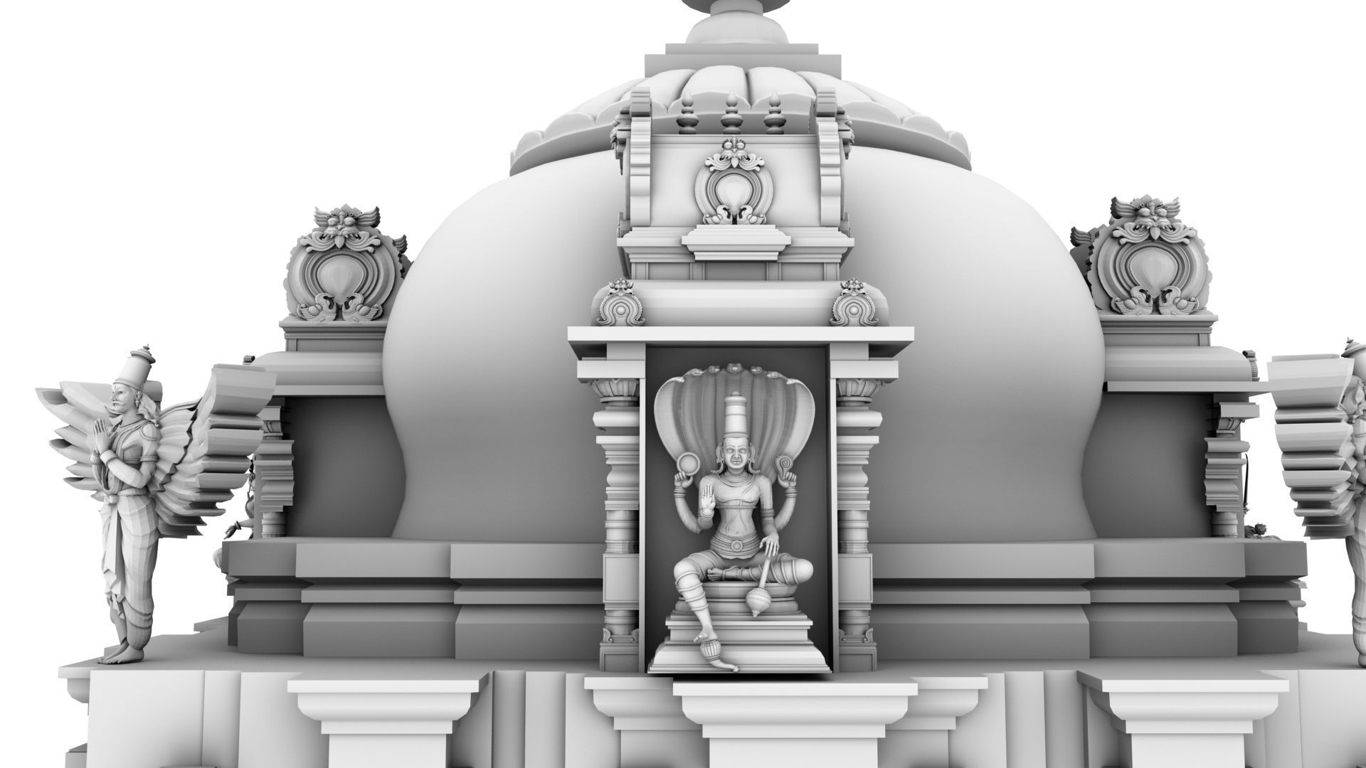 hindu temple 3D model_13