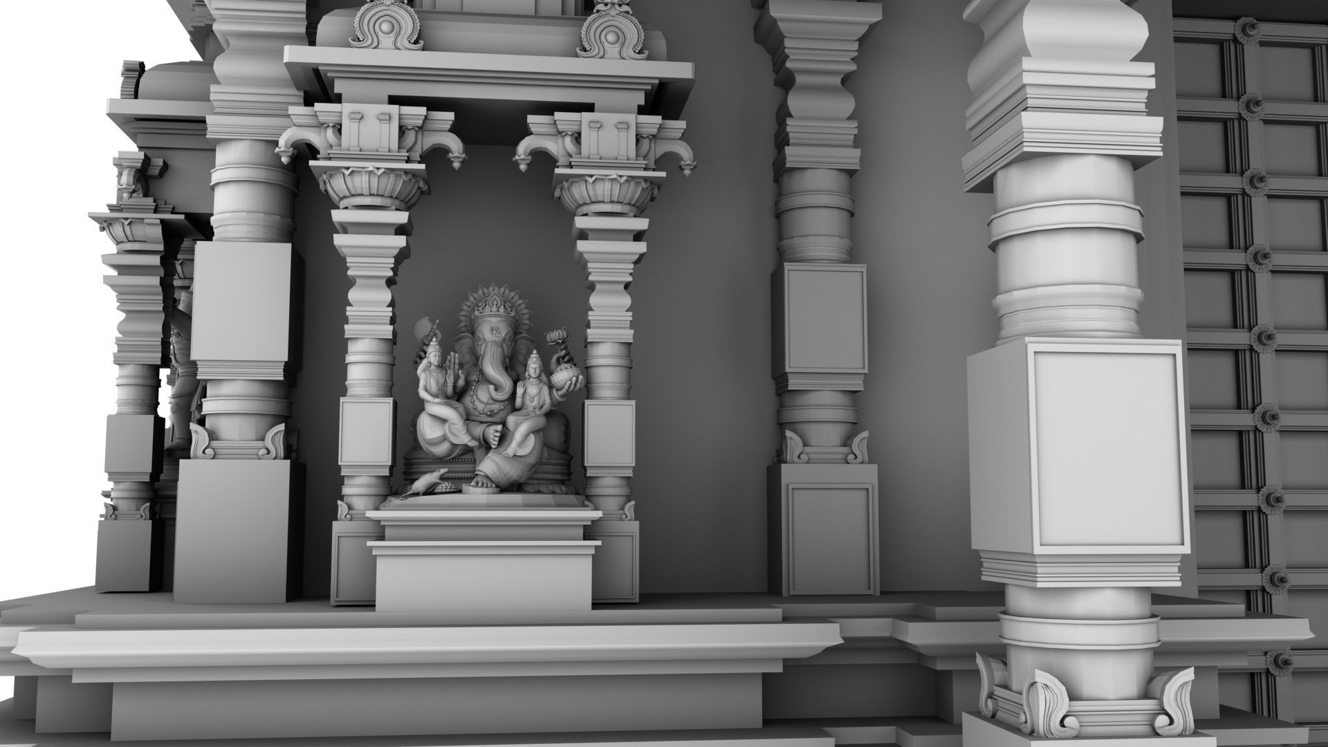 hindu temple 3D model_25