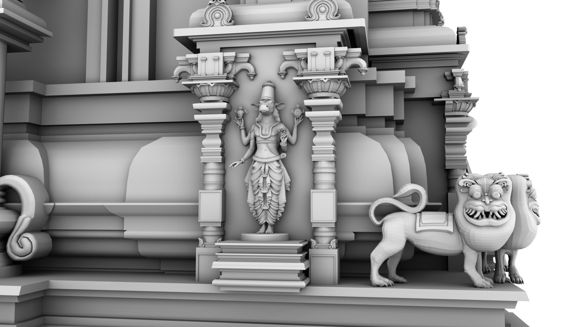 hindu temple 3D model_4