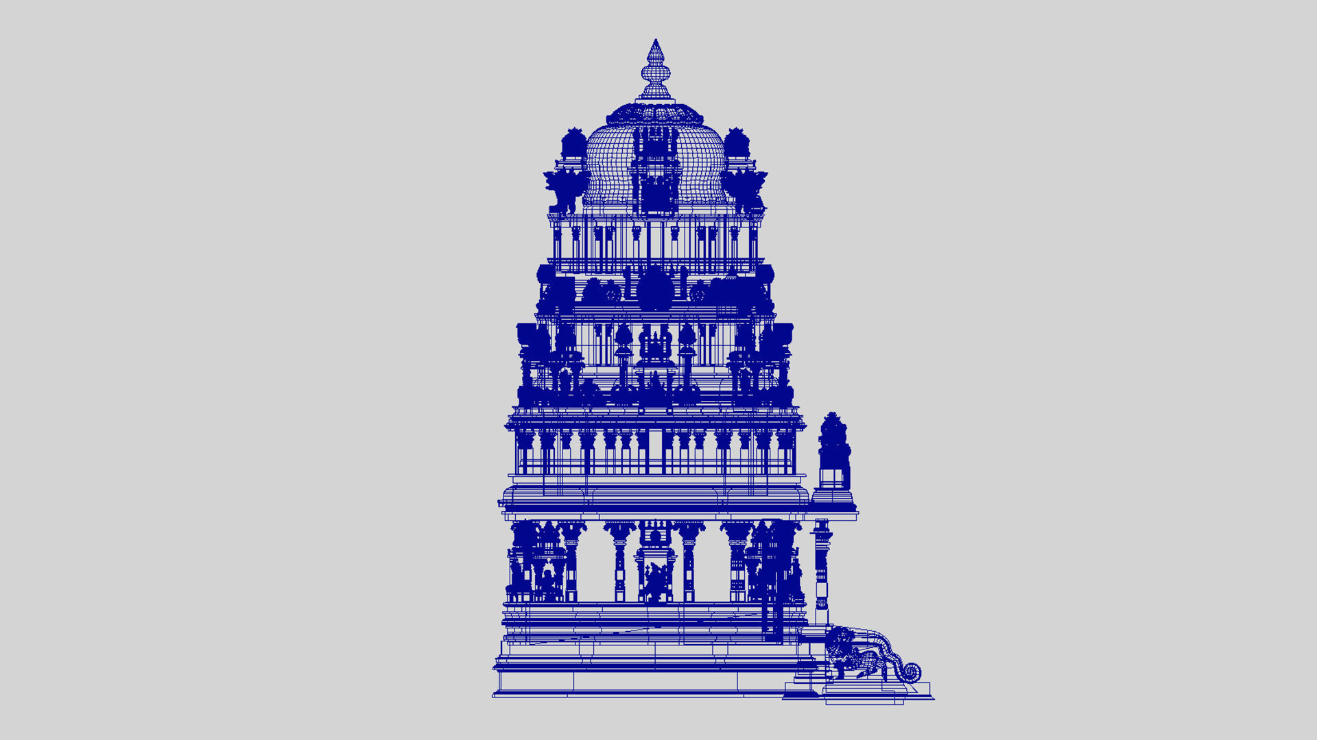hindu temple 3D model_19