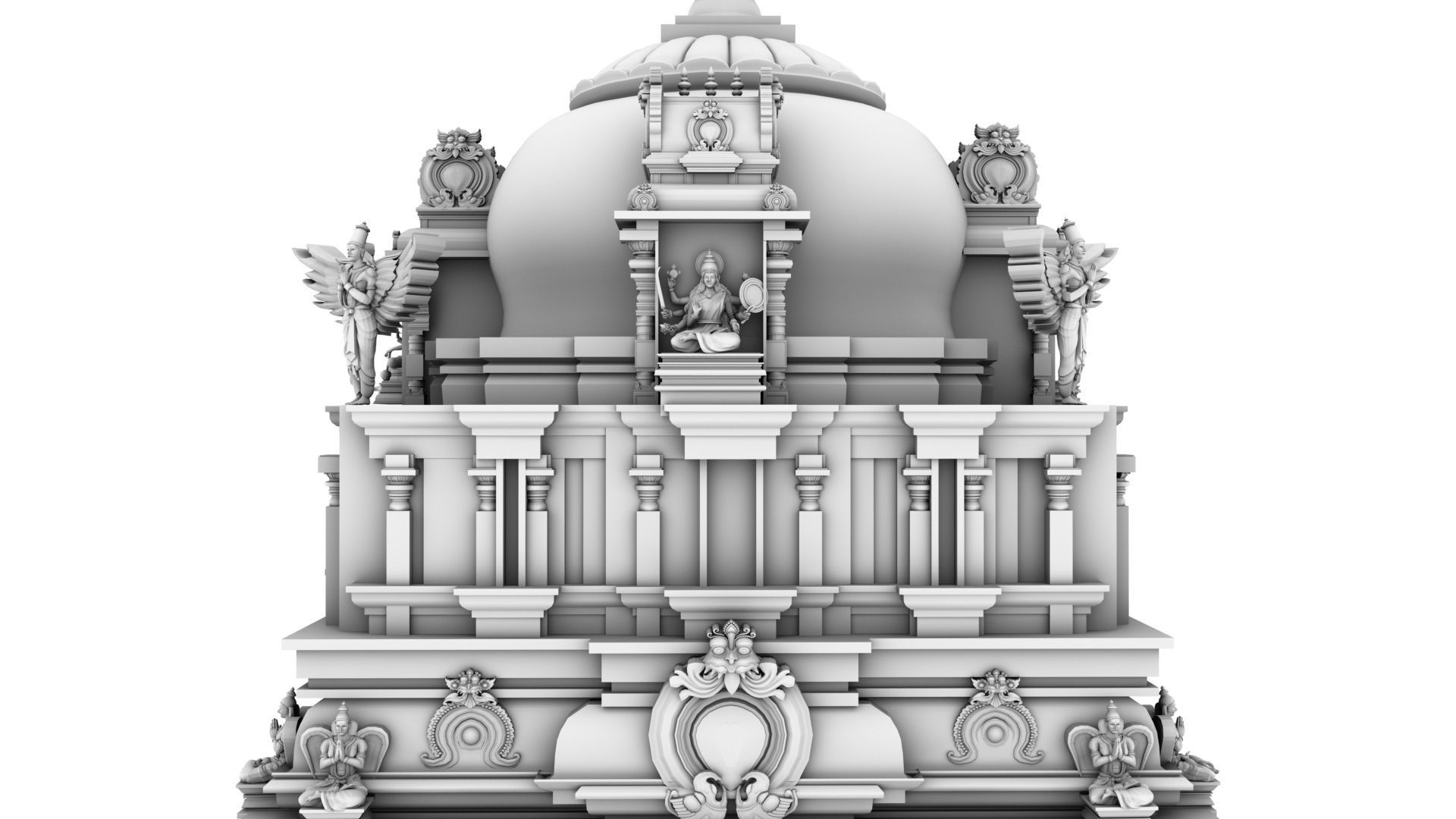 hindu temple 3D model_9