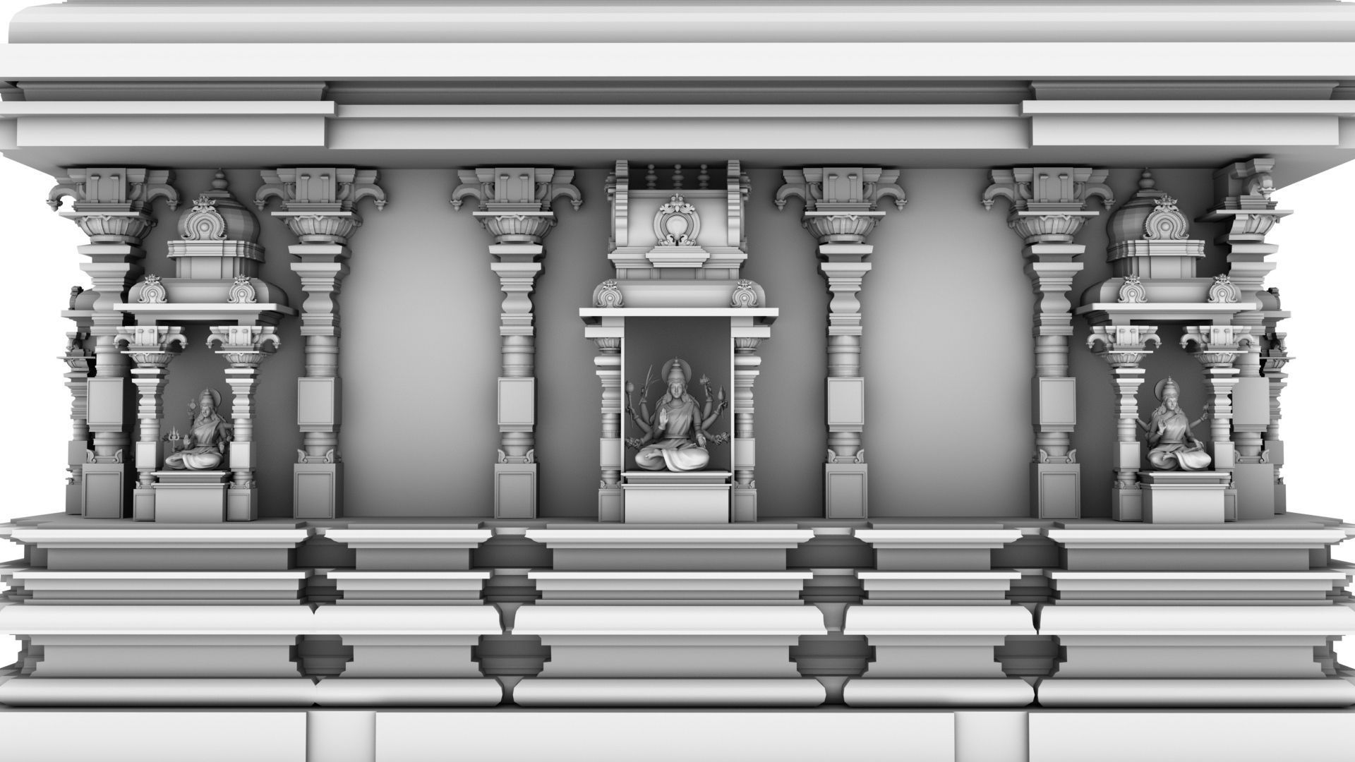 hindu temple 3D model_28
