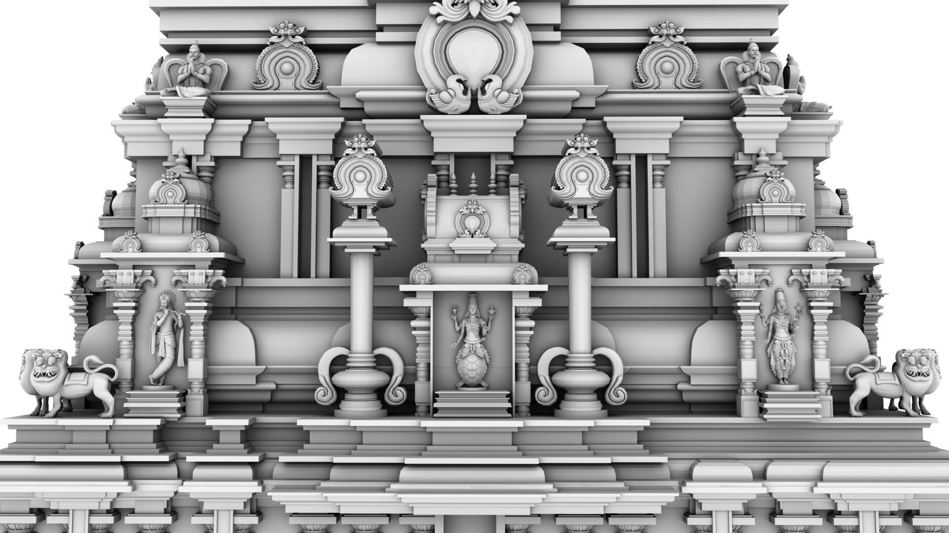 hindu temple 3D model_6