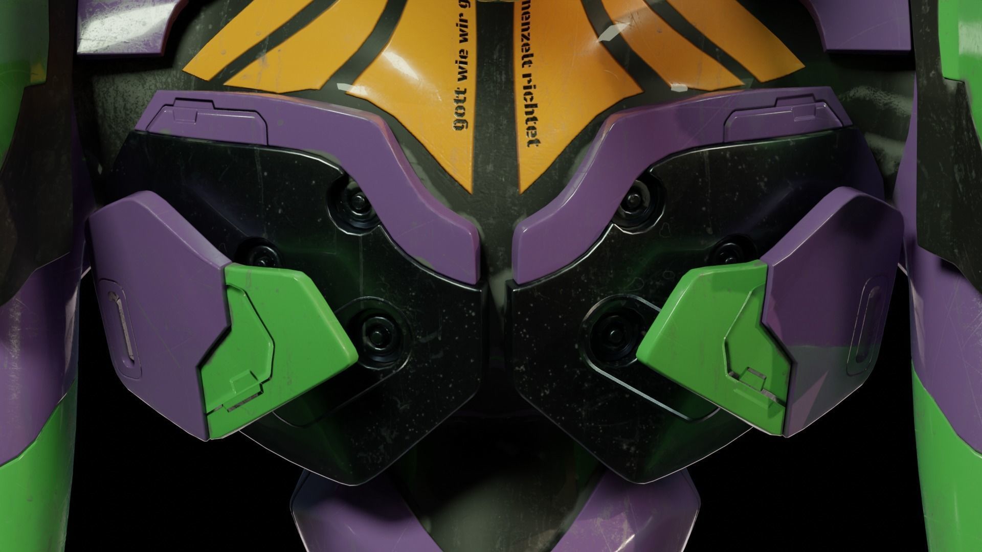 EVA-01 Low-poly 3D model_9