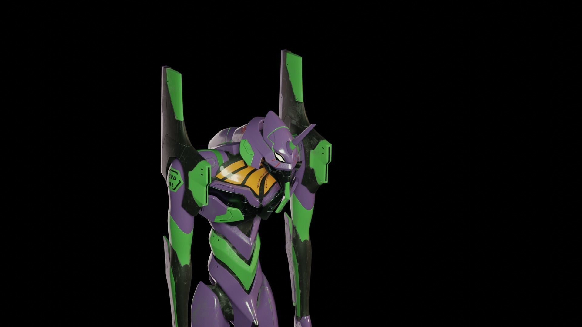 EVA-01 Low-poly 3D model_4
