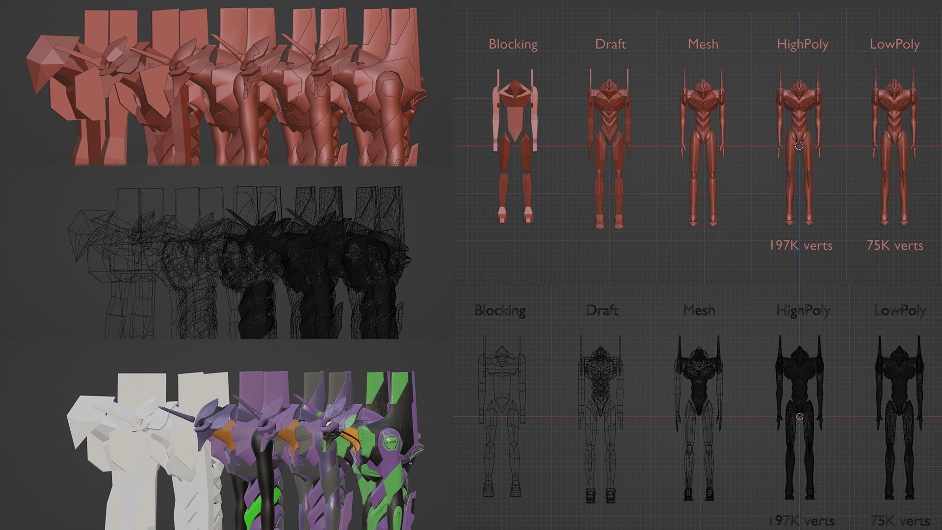 EVA-01 Low-poly 3D model_23