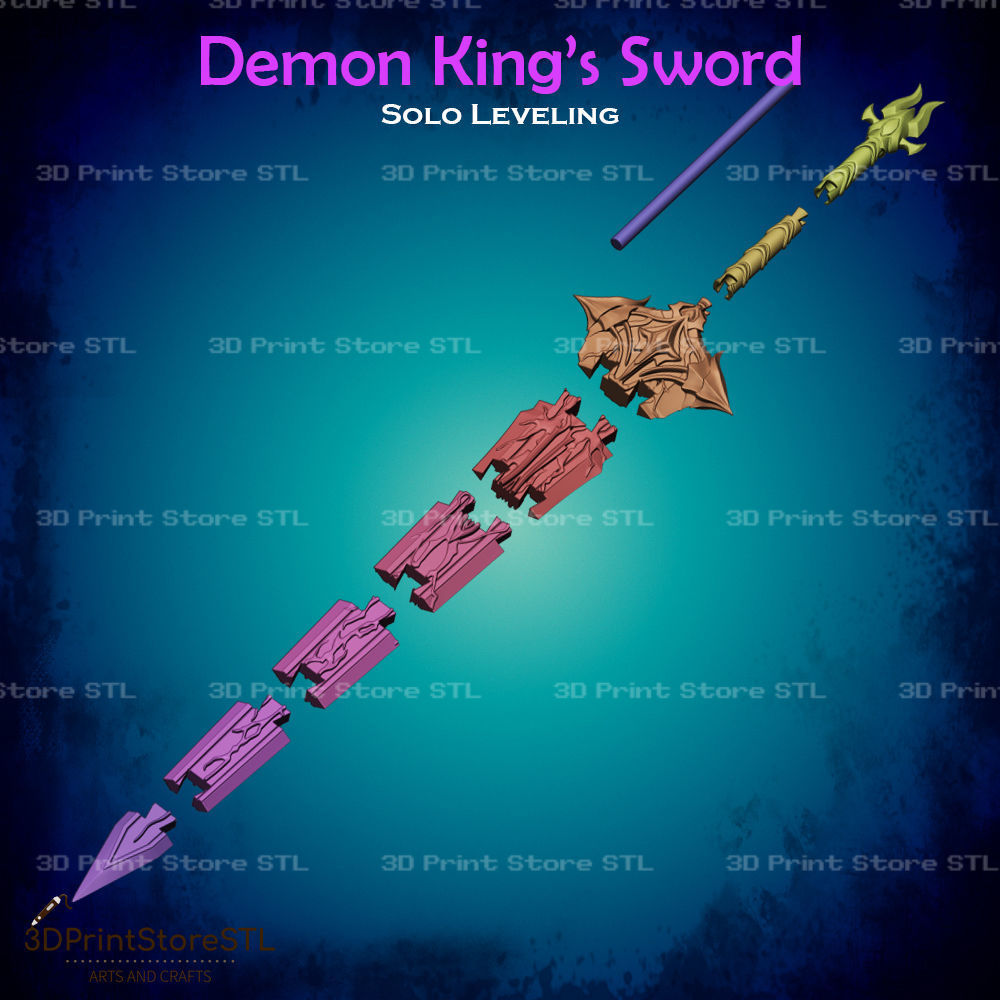 Demon King Sword Cosplay Solo Leveling - STL File 3D print model_3