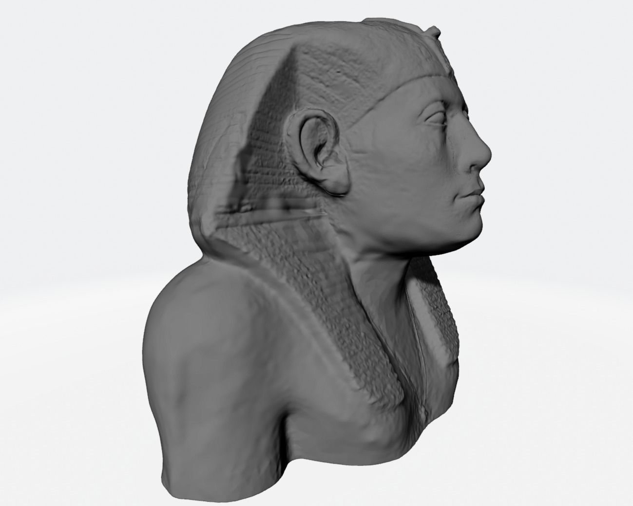 Bust of pharaoh senusret III 3D print model_1