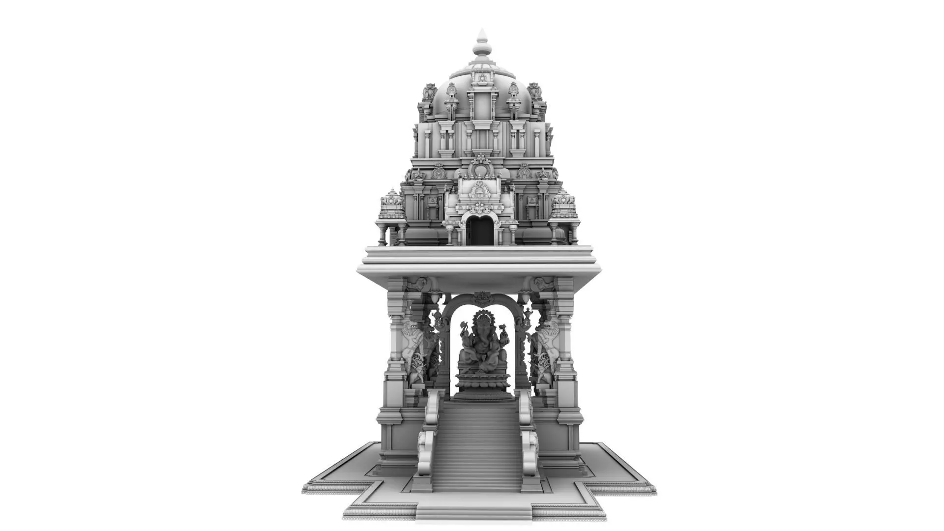 ganesha temple 3D model_0