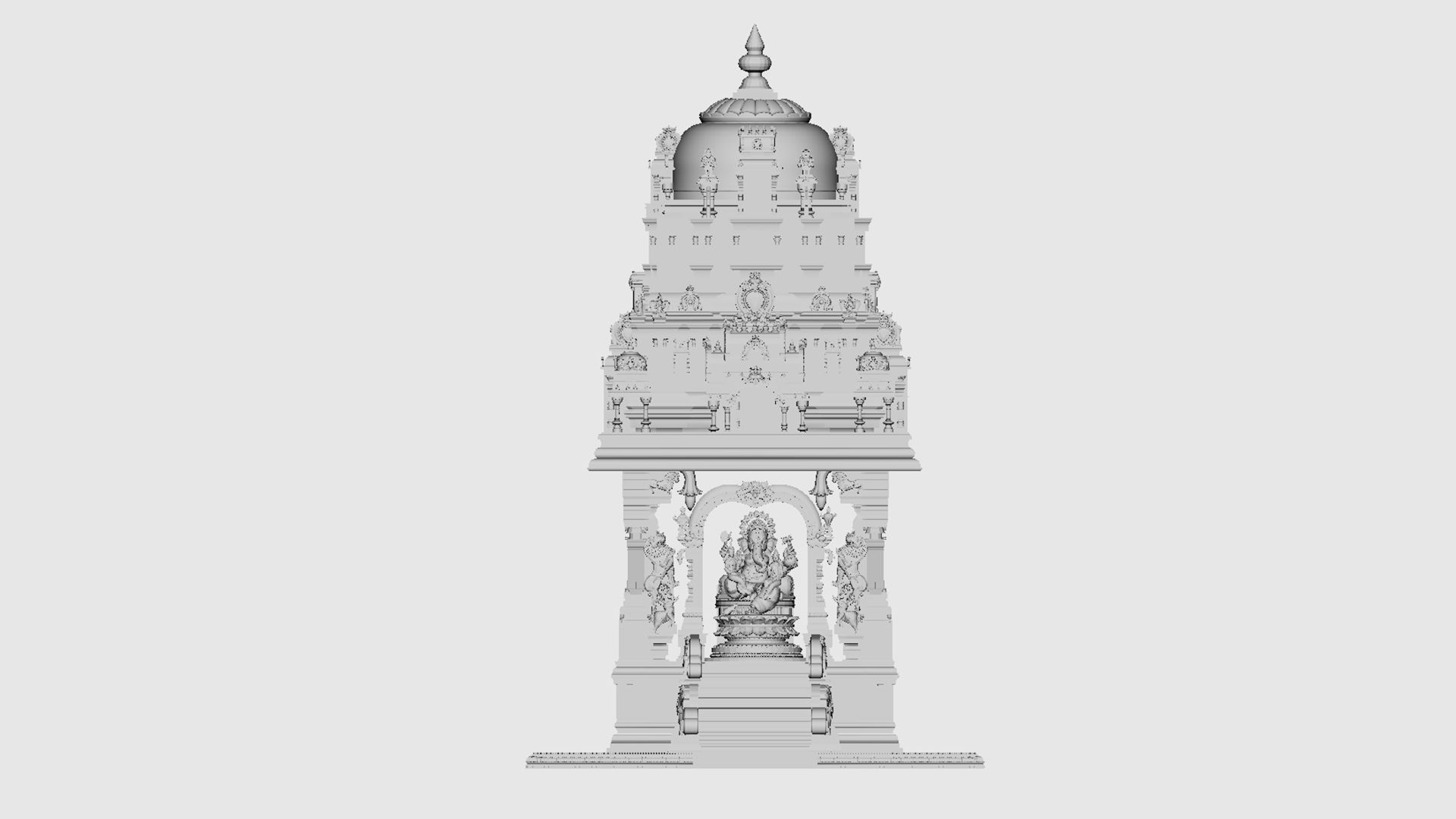 ganesha temple 3D model_14