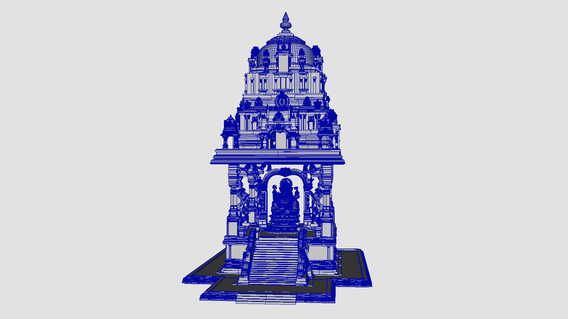ganesha temple 3D model_4