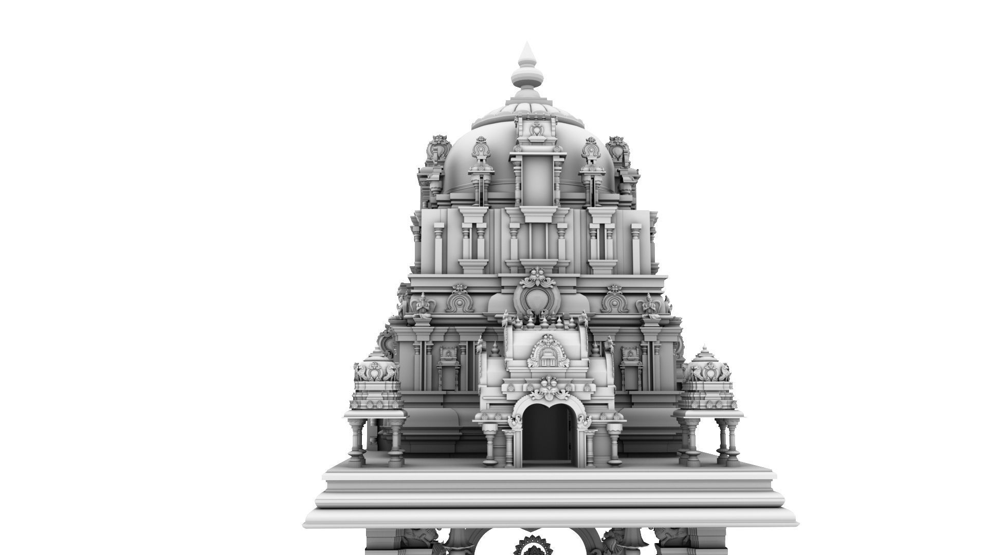 ganesha temple 3D model_11