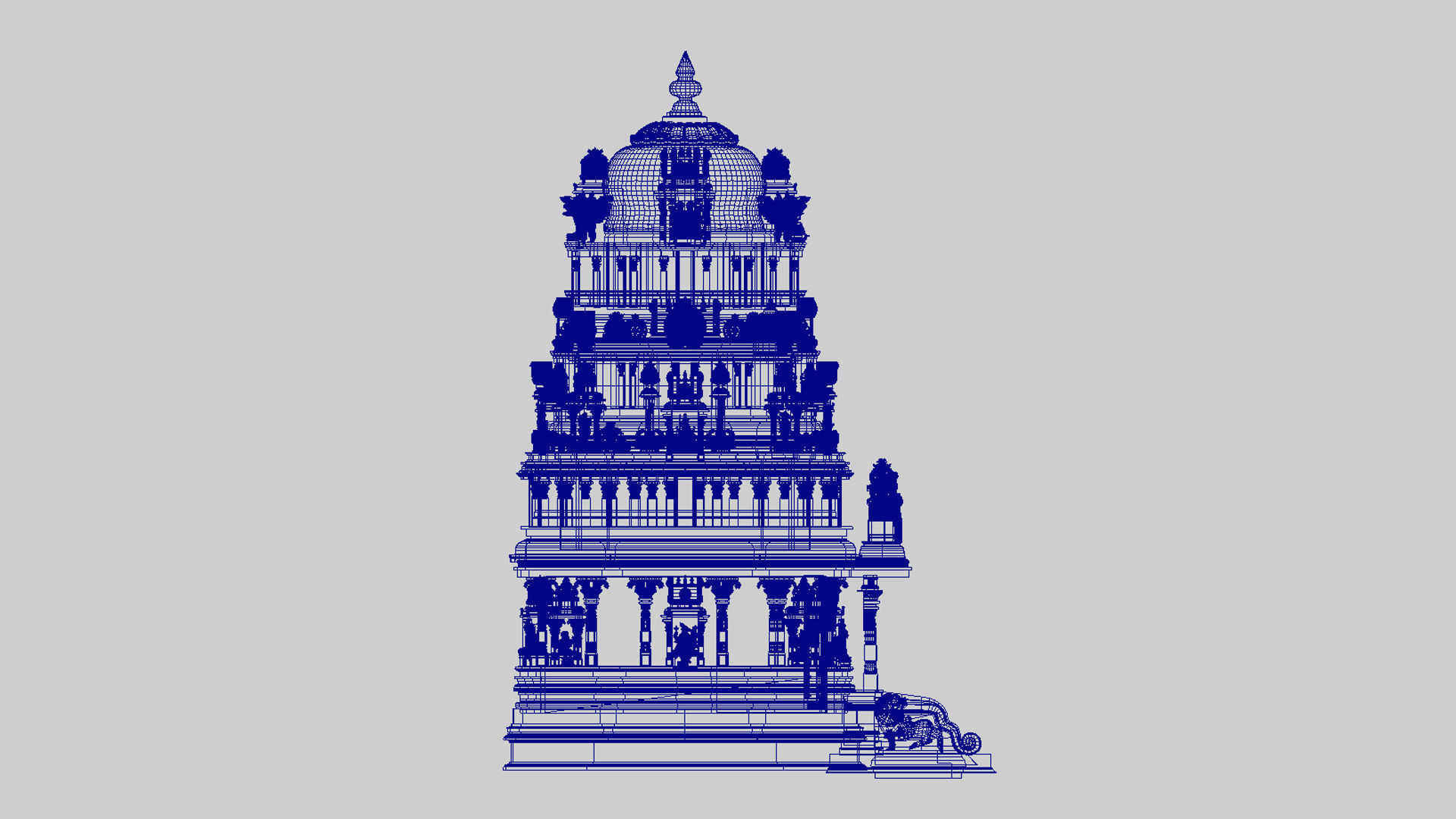 ganesha temple 3D model_1