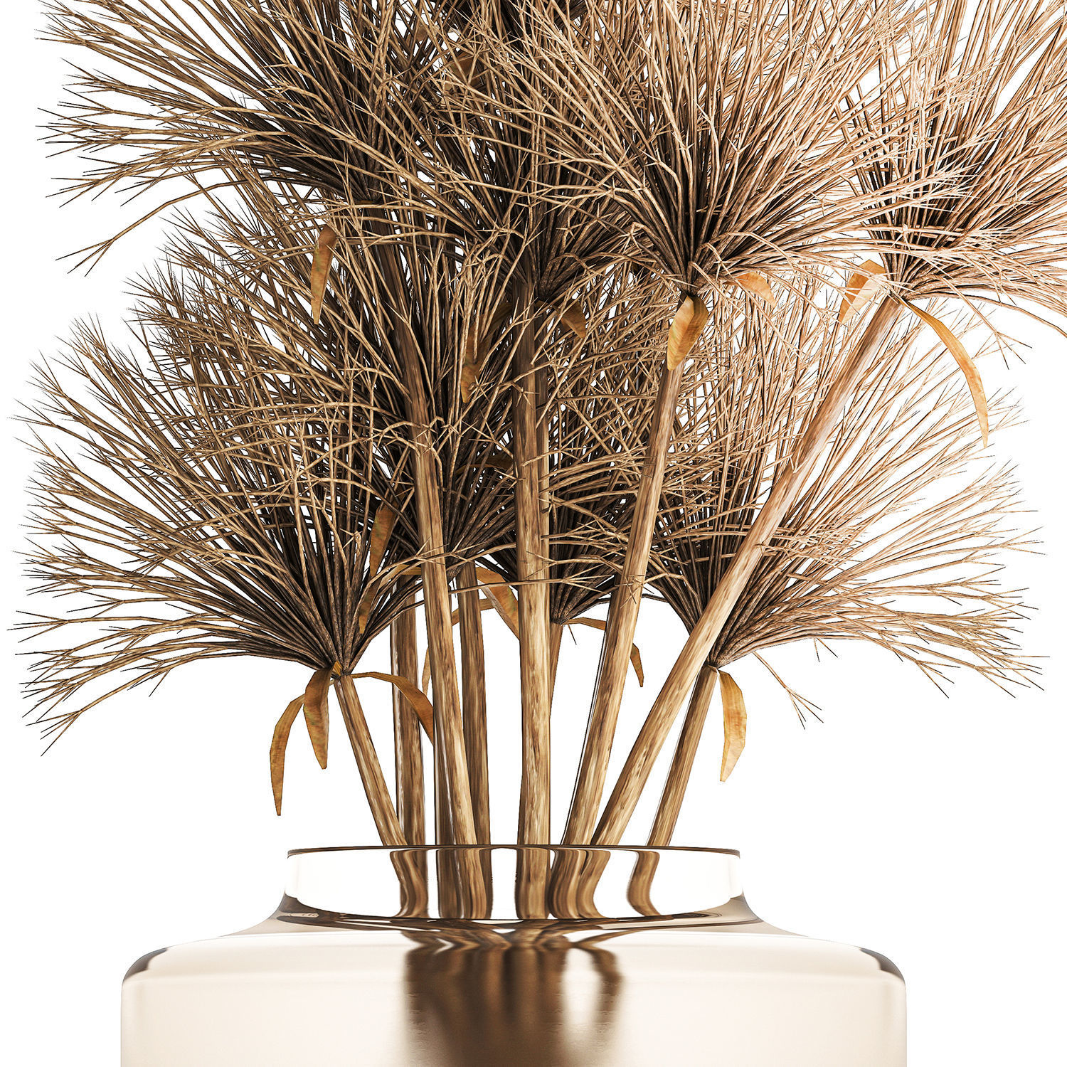 Small bouquet of dried flowers in a vase with hogweed 324 3D model_11