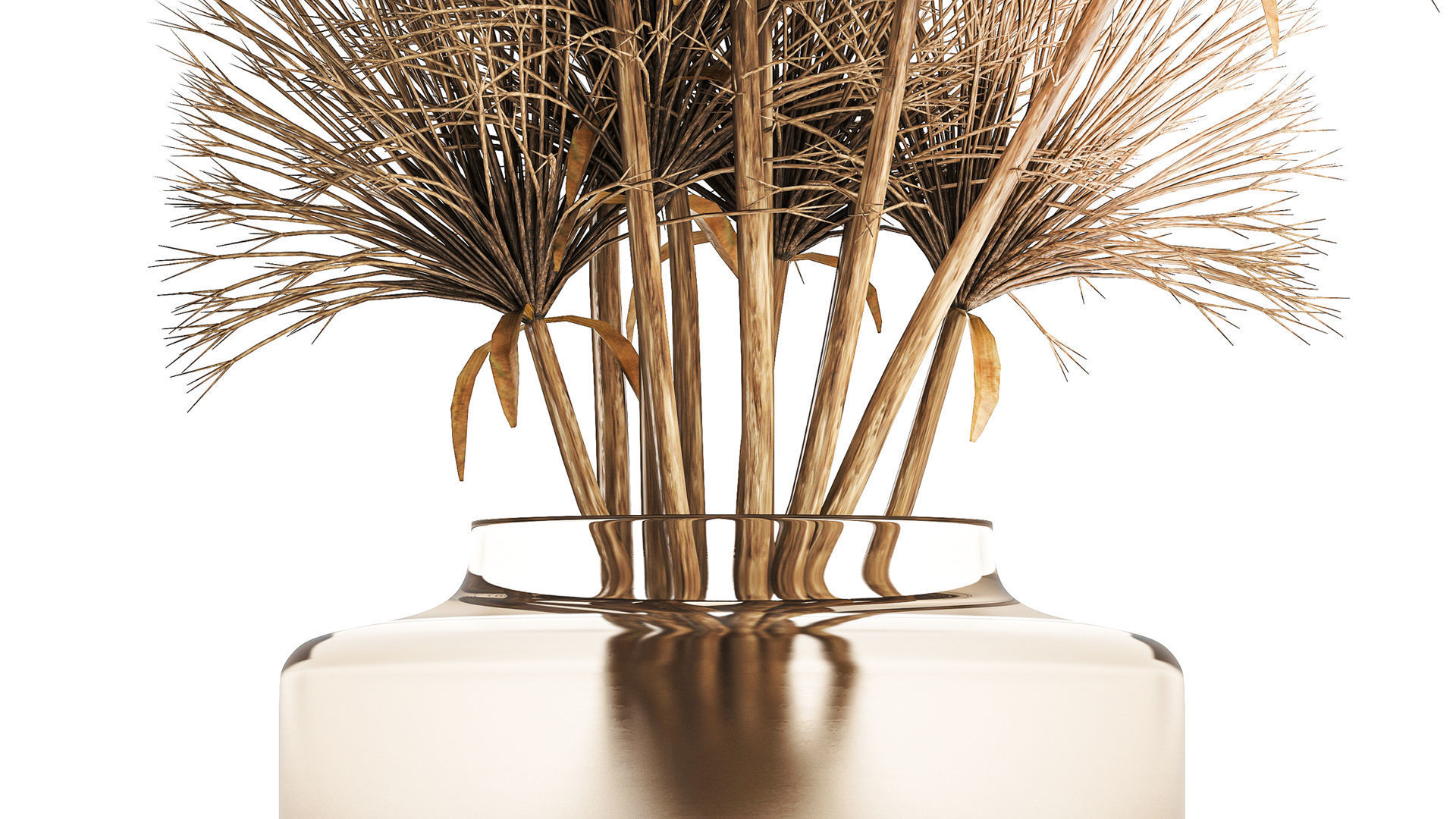 Small bouquet of dried flowers in a vase with hogweed 324 3D model_3