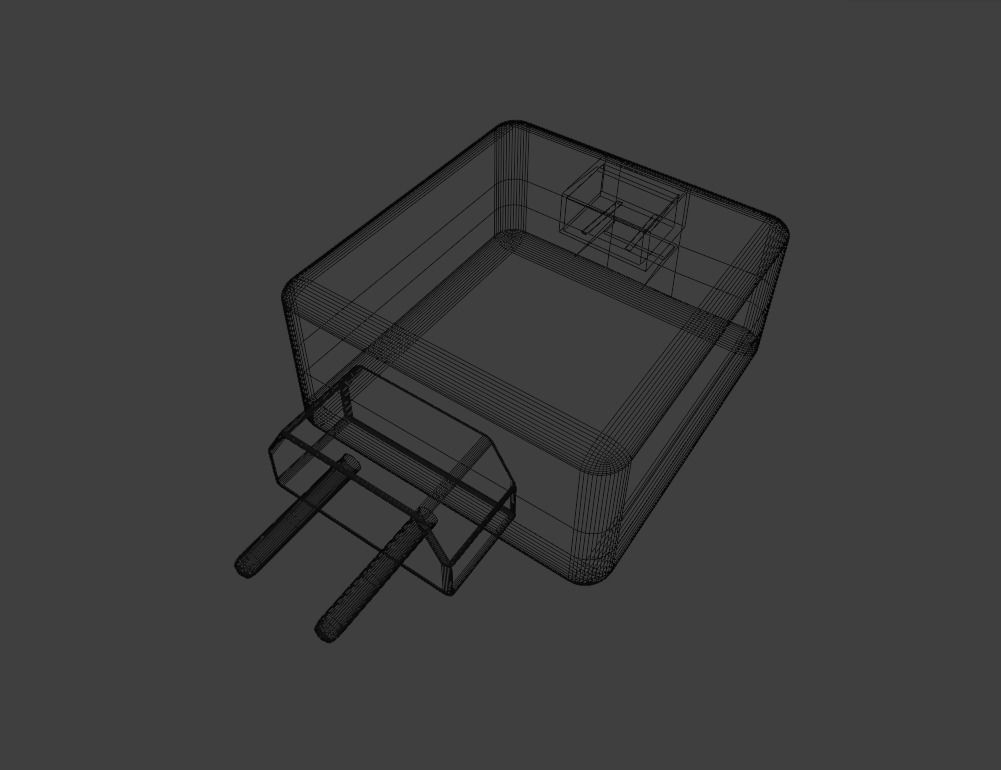 Mobile Charger Low-poly 3D model_1