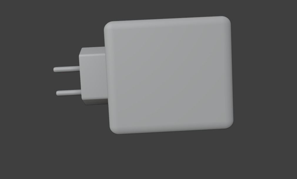 Mobile Charger Low-poly 3D model_3