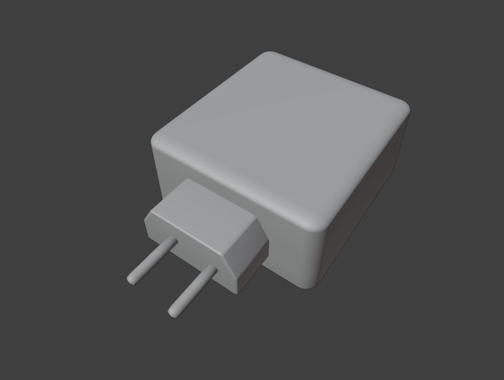 Mobile Charger Low-poly 3D model_4