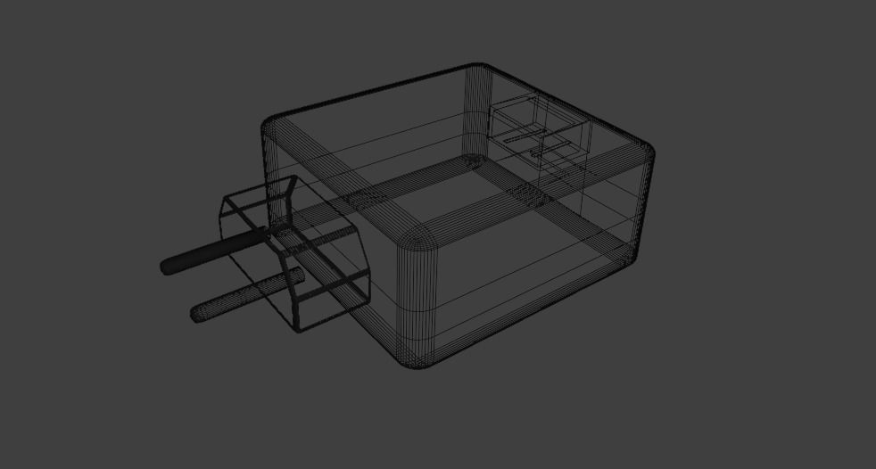 Mobile Charger Low-poly 3D model_2